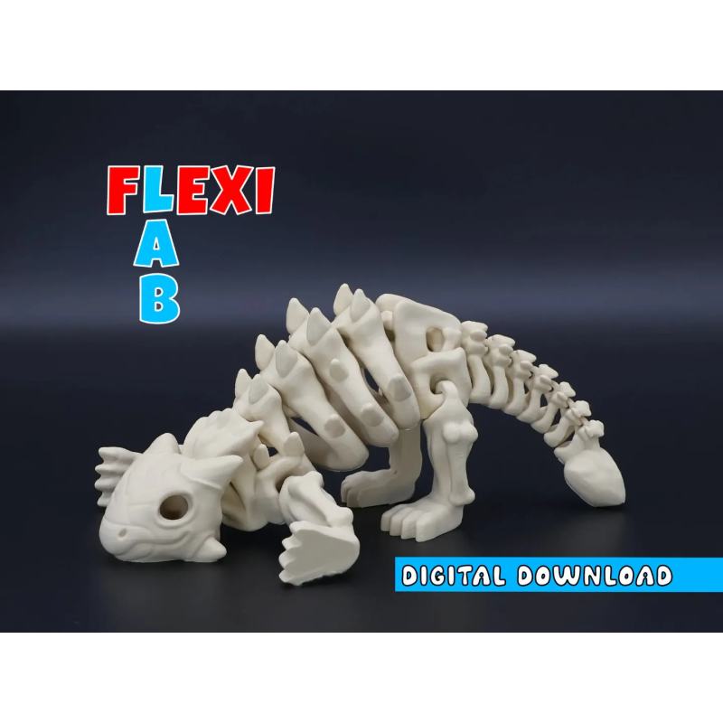 Esqueleto Flexible de Anquilosaurio | Juguete 3D 3-5 años | Masterpiece 3D