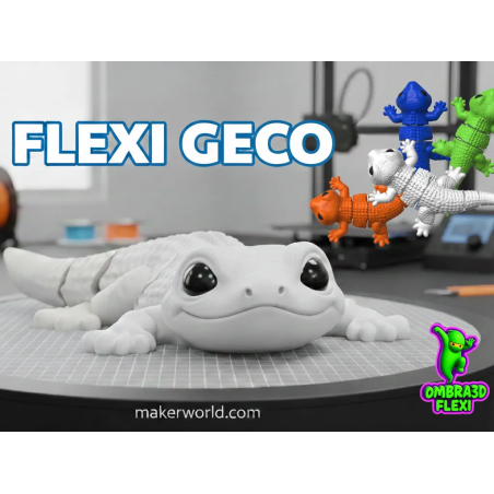 Gecko Flexible de Colores | Juguete 3D 3-5 años | Masterpiece 3D