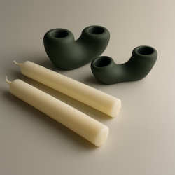 Portavelas Dúo - Forma Orgánica
