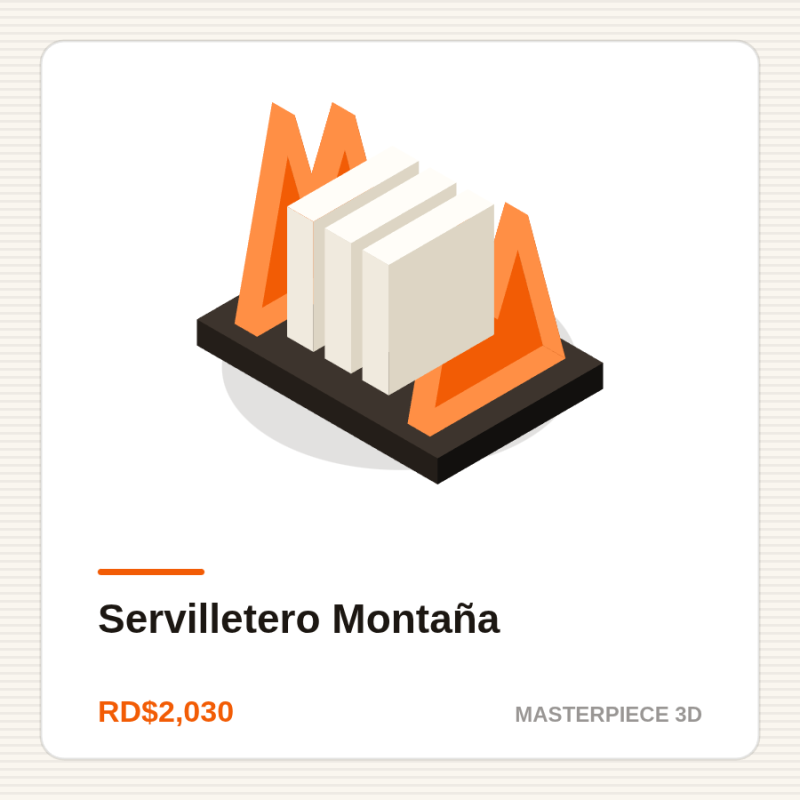 Servilletero Montaña | Masterpiece 3D Impresiones